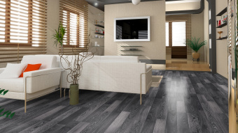 Ламинат Kronotex Dynamic D 2955 Черный и белый