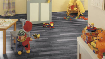 Ламинат Kronotex Dynamic D 2955 Черный и белый